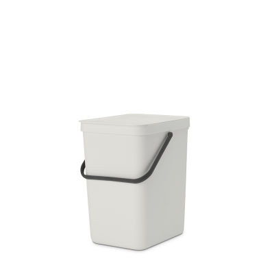 Prügikast 25L, Brabantia, Sort/Go kaanega,L-26.5 x S-34.0 x K-40.1cm/Light Grey, helehall plastik