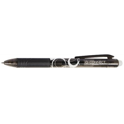 Erasable Ink Pen Retractable Q-CONNECT, 0,7mm line, black
