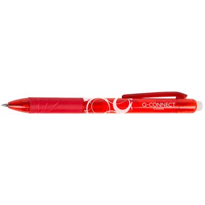 Erasable Ink Pen Retractable Q-CONNECT, 0,7mm line, red