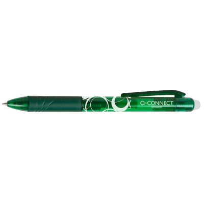 Erasable Ink Pen Retractable Q-CONNECT, 0,7mm line, green