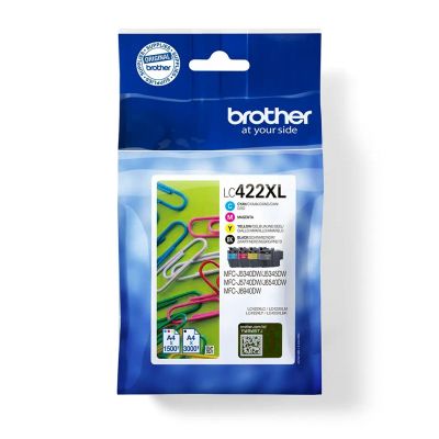 Ink Brother LC422XLVALDR Multipack - Black 3000lk, Cyan/Magenta/Yellow 1500lk; MFC-J5340DW/J5345DW, MFC-J5740DW/J6540DW, MFC-J6940DW