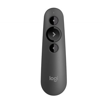 Logitech R500 Presentation Pointer - Bluetooth/Radio Frequency - USB - 3 Button(s) - Graphite - Wireless - 2.40 GHz