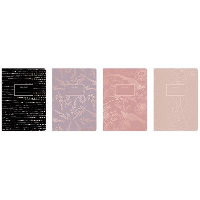 Folder A5 60 sheets, line, Metallic Rose Gold assortment, Interdruk