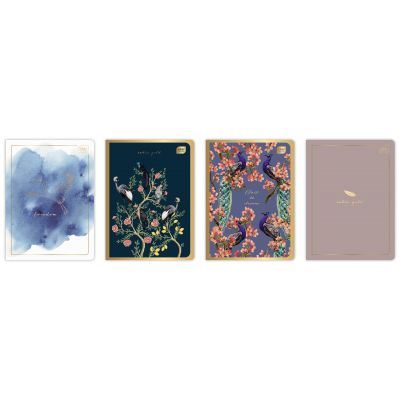 Folder A5 80 sheets, line, Metallic Satin Gold assortment, Interdruk