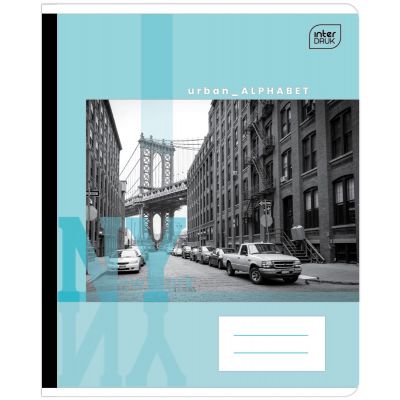 Noteboook 165x208 48 sheets, 5x5 square, Monocolor assortment Interdruk