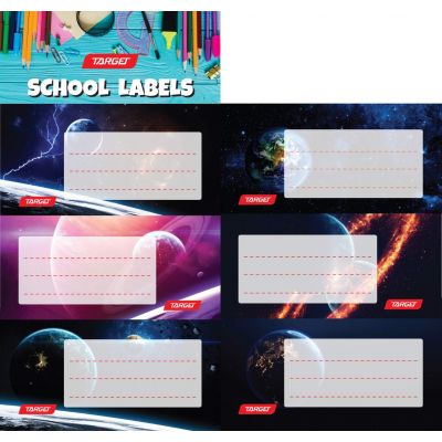Booklet stickers Target Space, 6 stickers