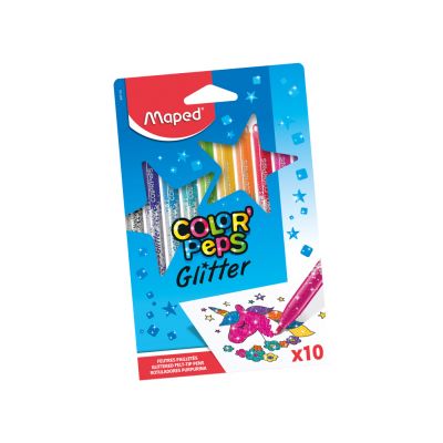 Viltpliiats Glitter Color´Peps 10 värvi pakis, Maped