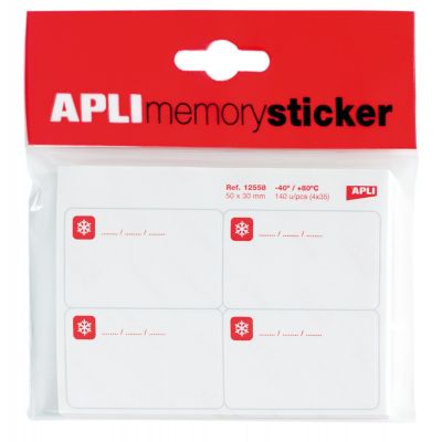 Memory sticker for freezer 50 x 30 mm, -40C, removable, 140 pcs