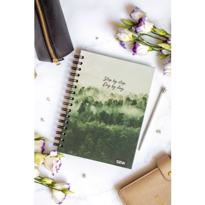 Folder A5 40 pages dots, spiral bound, with hard covers, Forest