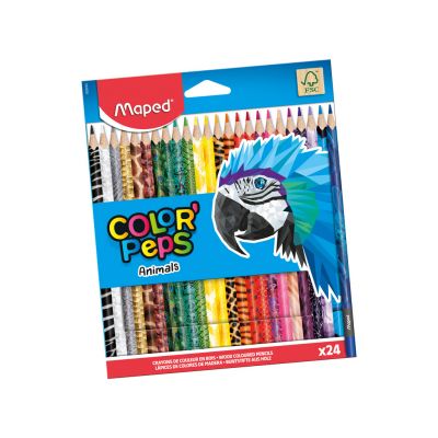 Colour pencils Color Peps Animals FSC, 24 pcs, Maped