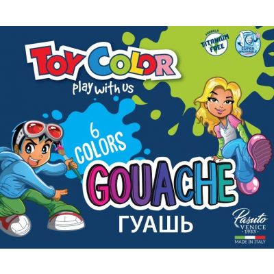 Guashvärvid 6värvix25ml karbis, Toy Color