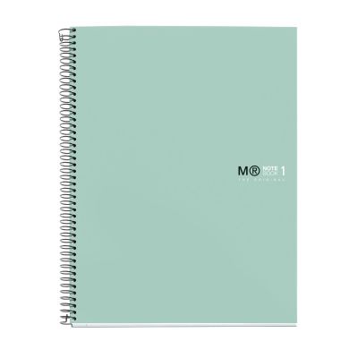 Folder A4 80l line spiral 4 holes, cardboard covers AQUA Miquelrius
