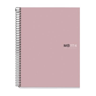 Folder A4 120l 5x5 square spiral 4 holes, 4 color index, cardboard covers CALM SAND Miquelrius