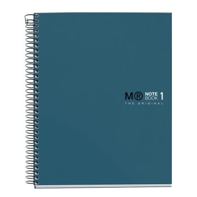 Folder A5 80l 5x5 square spiral 2 holes, cardboard covers CALM OCEAN Miquelrius