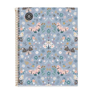 Folder A4 120l line spiral 4 holes, 4 colors index BUTTERFLY Miquelrius