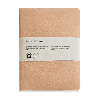 Notebook 104x150 100l, white, from recycled materials EARTH KRAFT Miquelrius