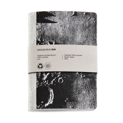 Notebook 152x210 40l, white, from recycled materials EARTH MOON Miquelrius