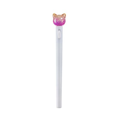 Ballpoint pen ANIMAL LED light, white Miquelrius
