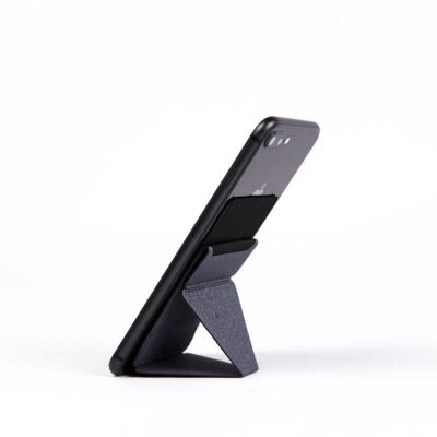 Telefoni tugijalg/kaardihoidja MOFT PhoneStand GREY/ tumehall tagakaanele liimitav krediitkaardihoidja ja lahtivolditav tugi, 105x64x5mm