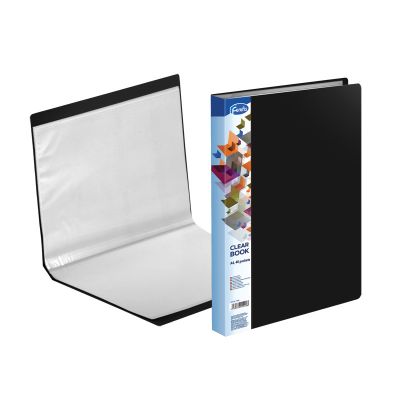 Transparent book A4 FOROFIS w/40 transp.pockets (black) PVC