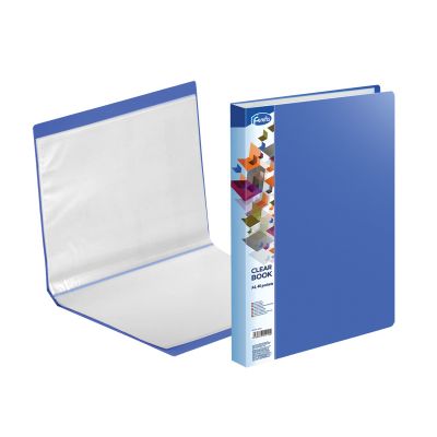 Transparent book A4 FOROFIS w/40 transp.pockets (blue) PVC