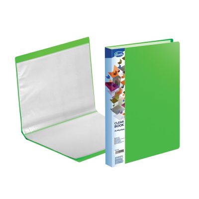 Transparent book A4 FOROFIS w/40 transp.pockets (green) PVC