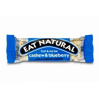 Batoon india pähklite,mustikate ja jogurtiglasuuriga 45g, EAT NATURAL