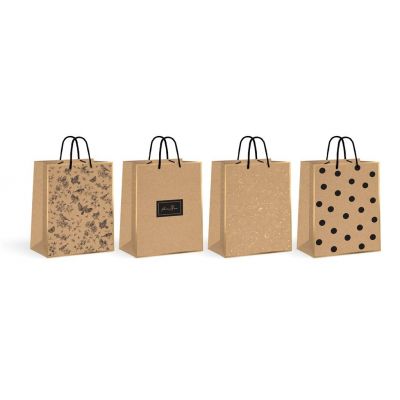 Gift bag Kraft Gold 150g 33x46x10cm, assortment, Interdruk