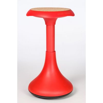 Pukktool/Ergonoomiline töötool Stoo Ripple active chair 43-63cm red body/cork seat (punane, istmepind korgist) KAUPLUSE NÄIDIS