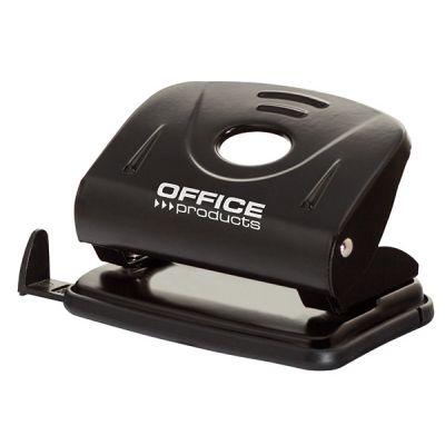 Hole punch, OFFICE PRODUCTS, punches up to 25 sheets, black
