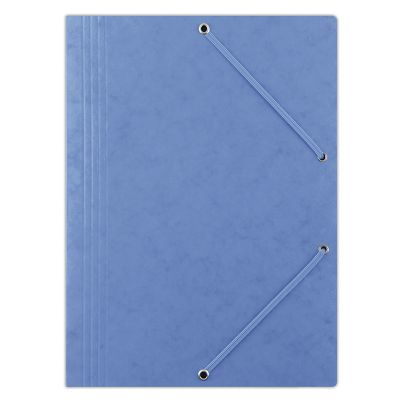 Elasticated File DONAU, pressed board, A4, 390gsm, 3 flaps, blue