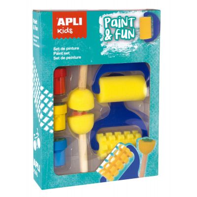 Painting set with rollers, stamps and tempera Apli