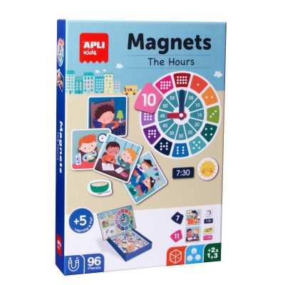 Magnetic game The hours, 97 parts, Apli 5+