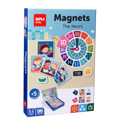 Magnetic game The hours, 97 parts, Apli 5+