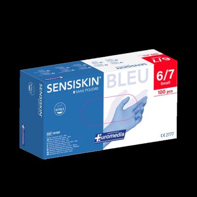 Nitriilkindad Nitrylex puudrita S suurus 100tk/pk (sinine), MERCATOR/ Euromedis