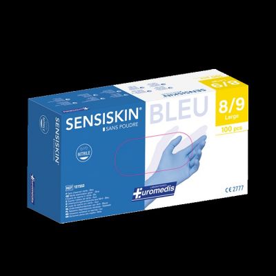 Nitriilkindad Nitrylex puudrita L suurus 100tk/pk (sinine), Euromedis