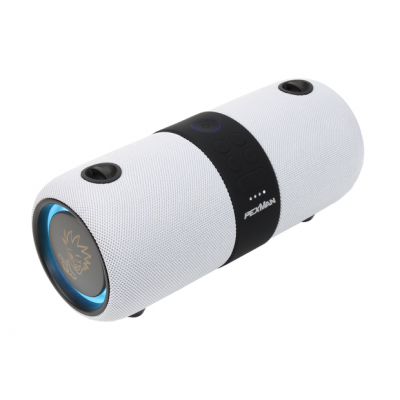 PEXMAN Bluetooth speaker PM-10White , IPX6, USB-C, 3600mAh Play Time: up to 12hours, FM-radio