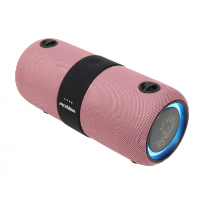 PEXMAN Bluetooth speaker PM-10Pink , IPX6, USB-C, 3600mAh Play Time: up to 12hours, FM-radio