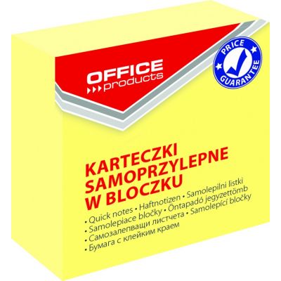 Märkmepaber iseliimuv Office Products minikuup, kollane 50x50mm (kuubis 400l)