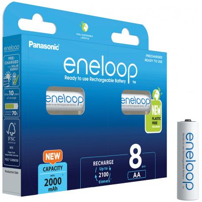 Akupatareid Panasonic Eneloop AA 2000mAh 8 akupatareid