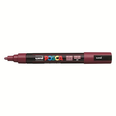 Marker Uni Posca PC5M wine red,1.8- 2.5mm