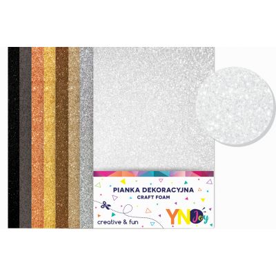 Käsitöövahtplast Glitter Glam 019 A4 kompl 8 värvi, paksus 2mm, Interdruk