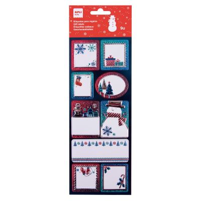 Christmas Gift labels, 1 sheet 9 u. - Snowman, Apli