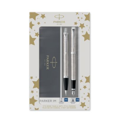 Gift set Parker IM Stainless Steel CT, fountain pen + fountain pen