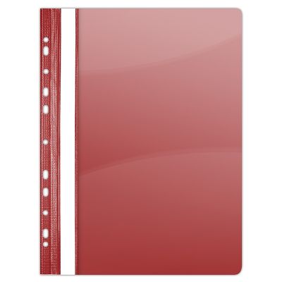 Report File DONAU 10pcs, PVC, A4, hard, 150/160 micron, perforated, red
