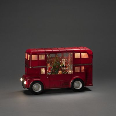 B/O WL red Bus with Santa timer 5H 3xAA & USB