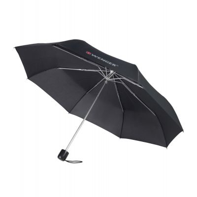 Vihmavari Wenger Large Umbrella Black - suur must,avatud varju diameeter 101cm, kokkupandult 25cm, 290g