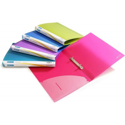 Ring binder A4, 2 ring, 15mm (spine 25mm), assorted colors, Rapesco