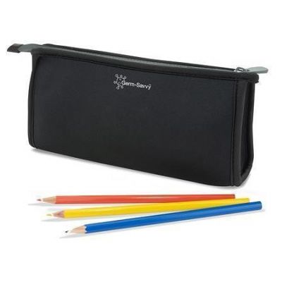 Pencil case Germ-Savvy antibacterial, neopren, black, Rapesco