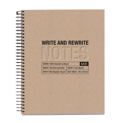 Folder A5 120l line spiral 4-color index, cardboard covers Graft Miquelrius
